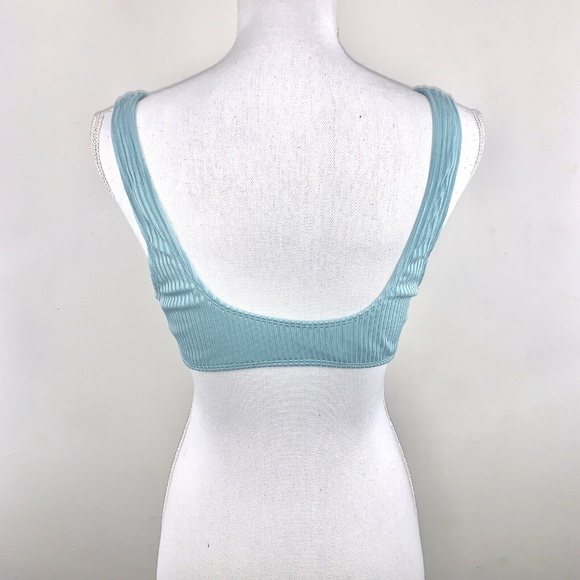 FOREVER21 BLUE KNOT FRONT TIED BIKINI SWIM OR FESTIVAL TOP - Picture 8 of 8